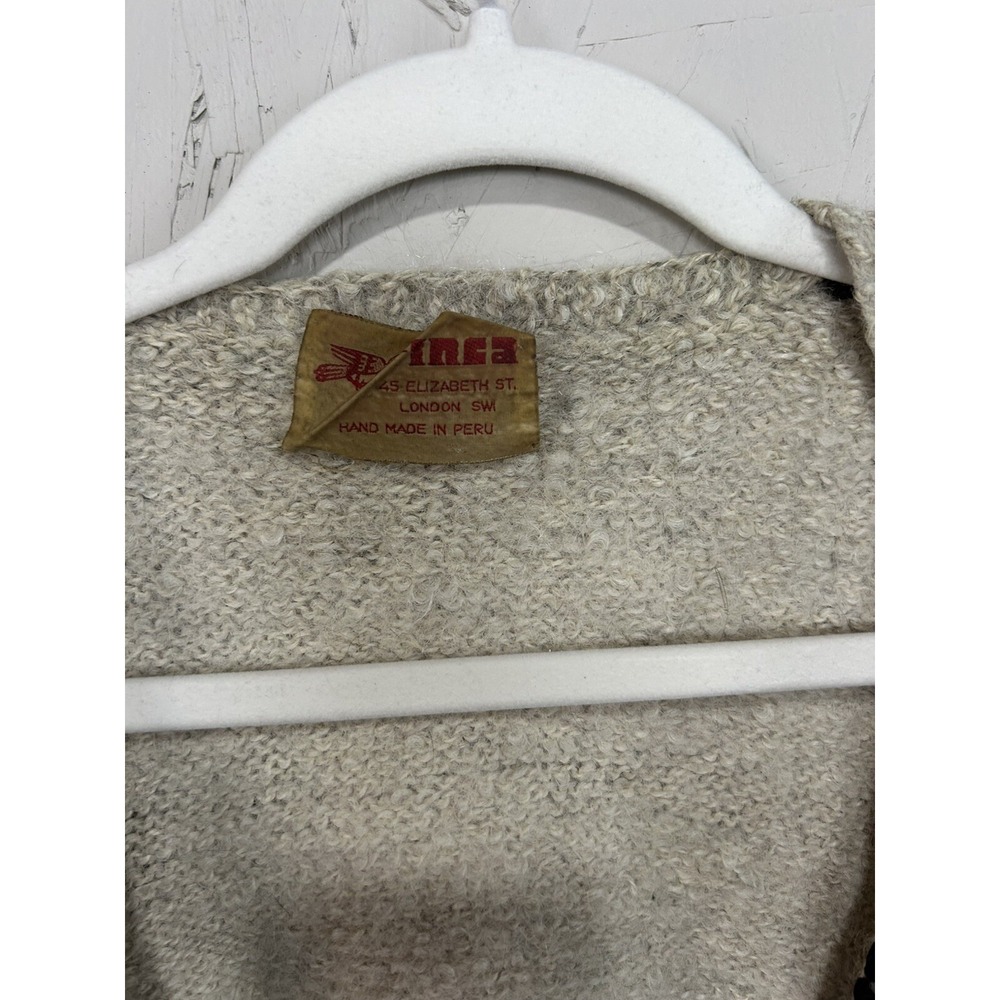 INCA Vintage Open Knit Vest 100% Alpaca *Made In Peru Gorgeous - Picture 9 of 12
